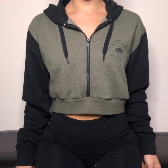 vans hoodie crop top